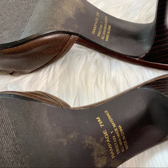 Rampage Brown Leopard Pointed Toe Slip on Low Heels Women’s Size 7.5 Shoes - Picture 6 of 8